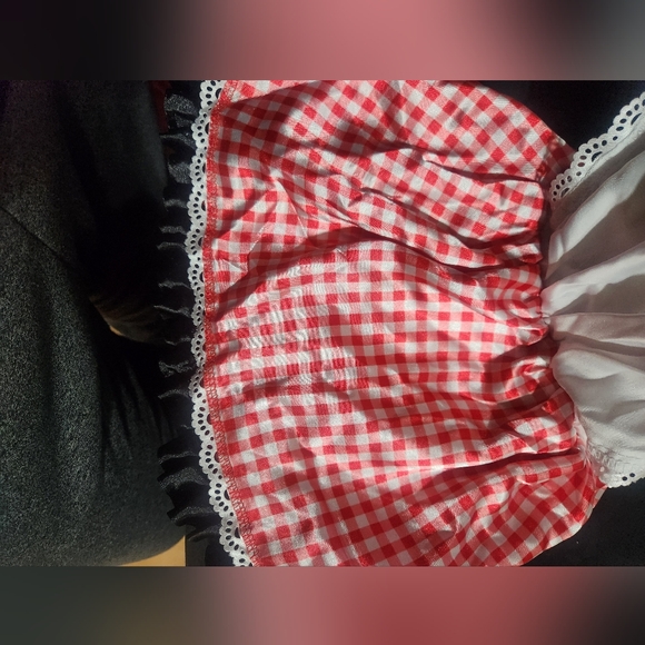 Kids Red and White Checkered Costume Size 6 To 12 Months - Picture 5 of 6